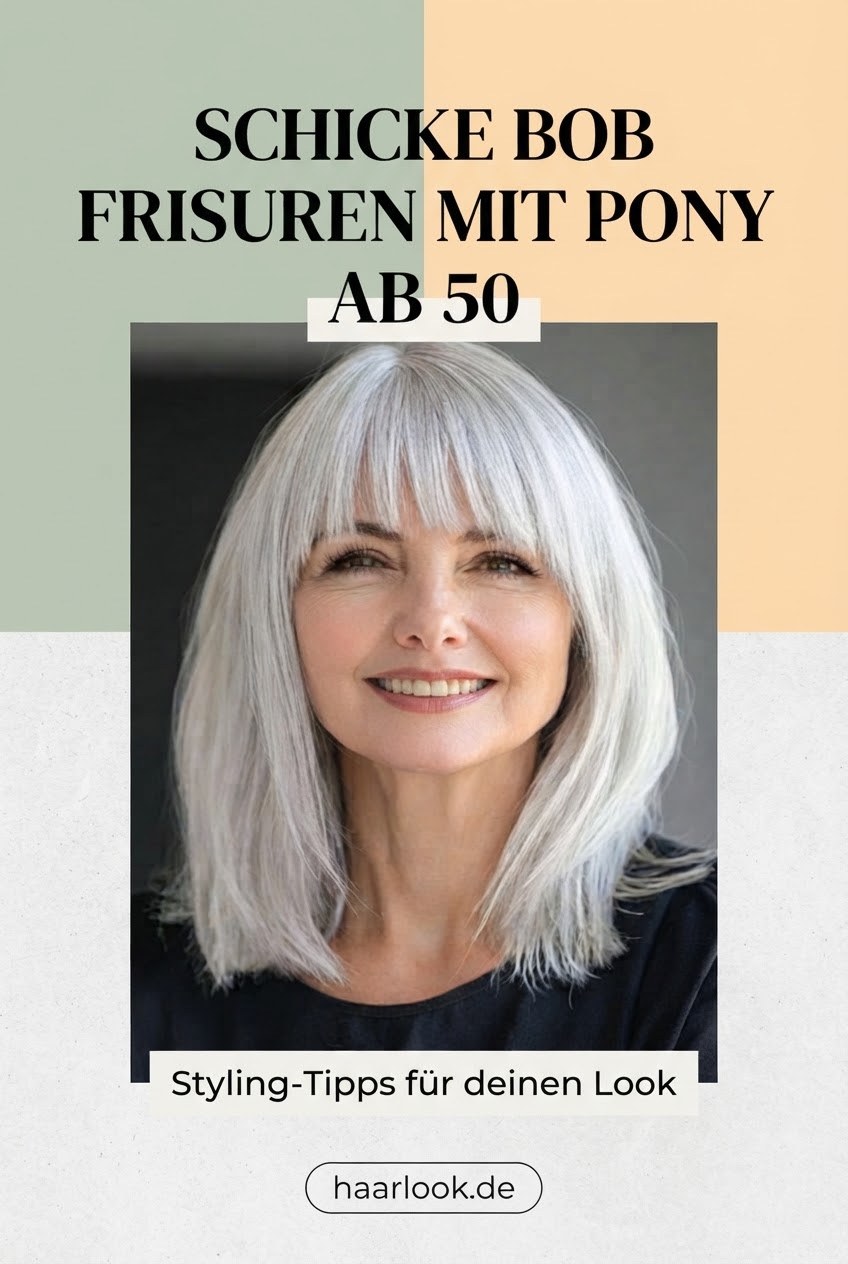 Schicke Bob Frisuren mit Pony ab 50