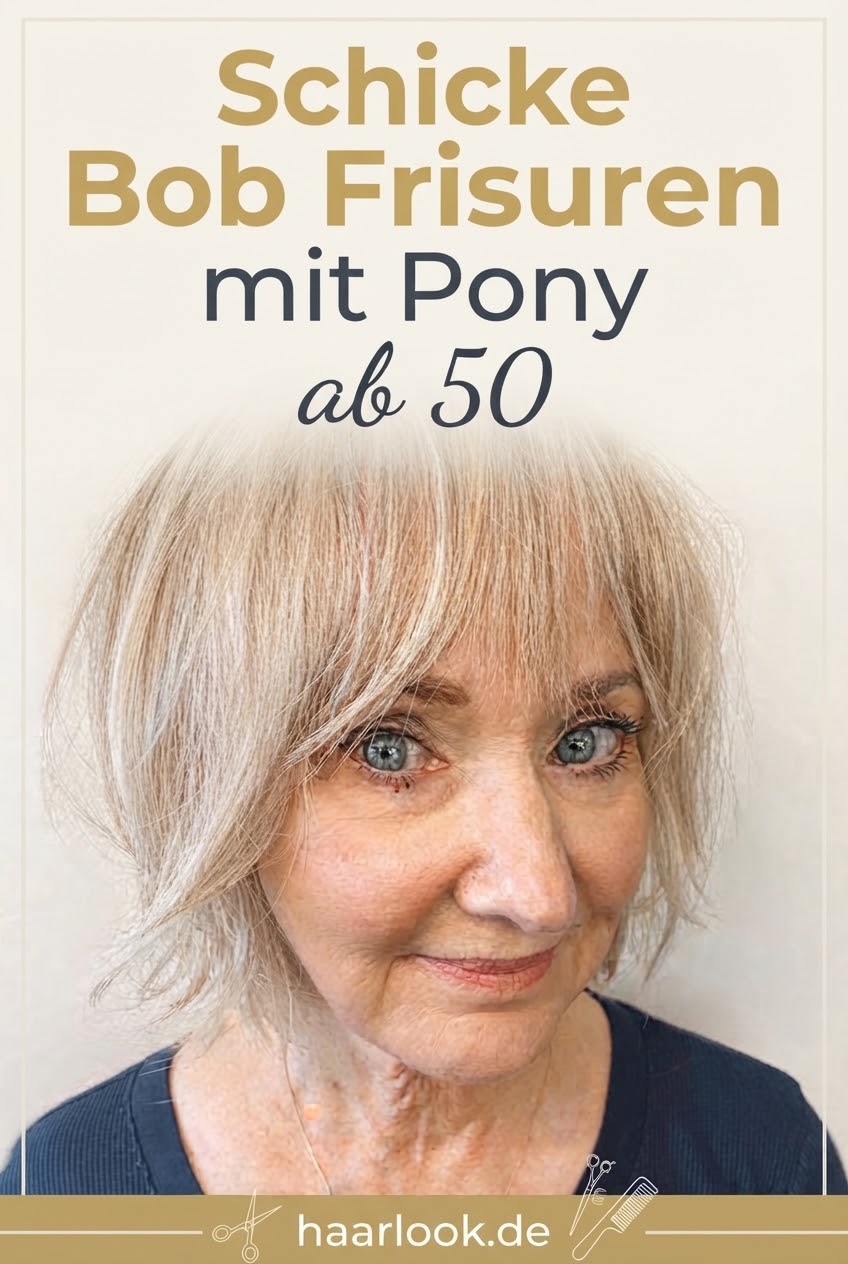 Schicke Bob Frisuren mit Pony ab 50