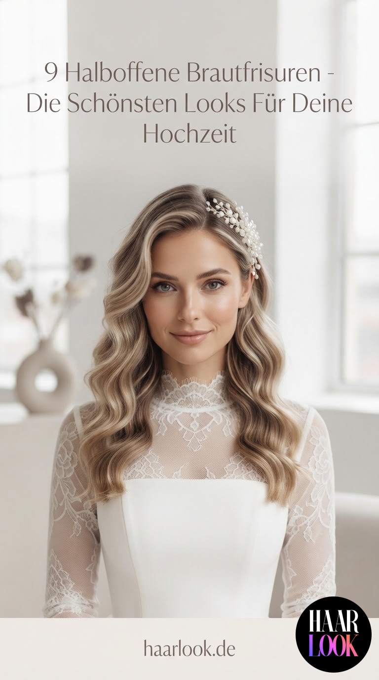 9 Halboffene Brautfrisuren - Die Schönsten Looks Für Deine