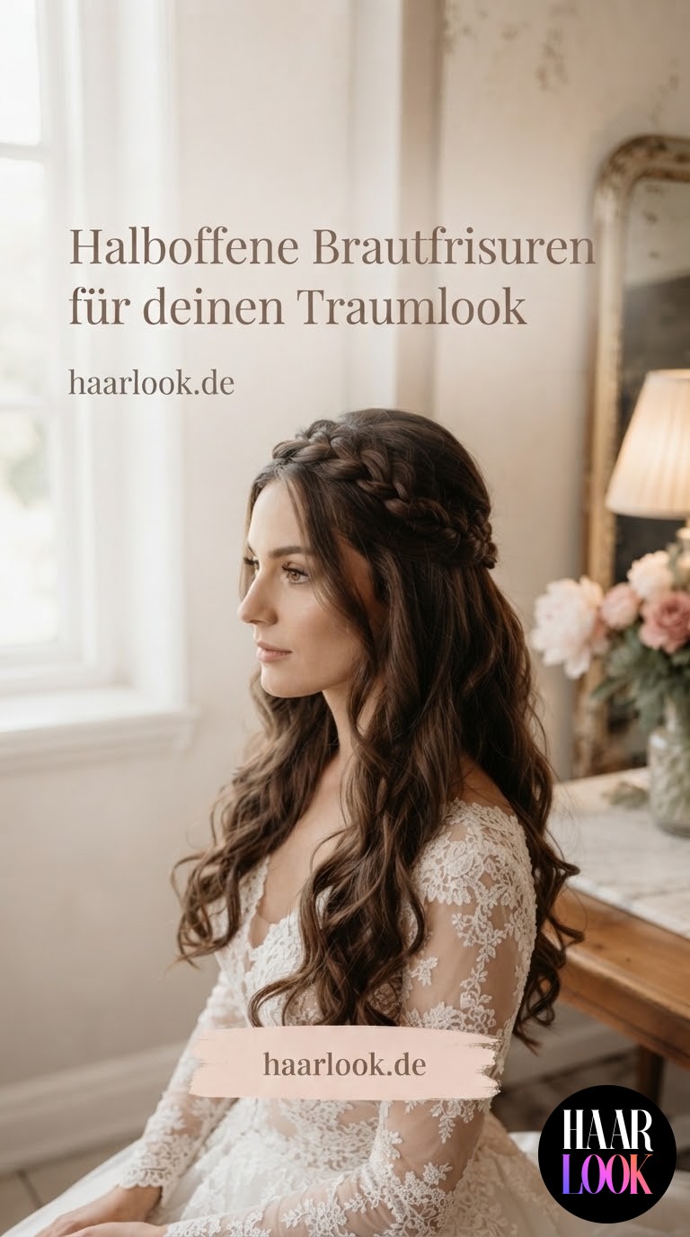 Halboffene Brautfrisuren für deinen Traumlook
