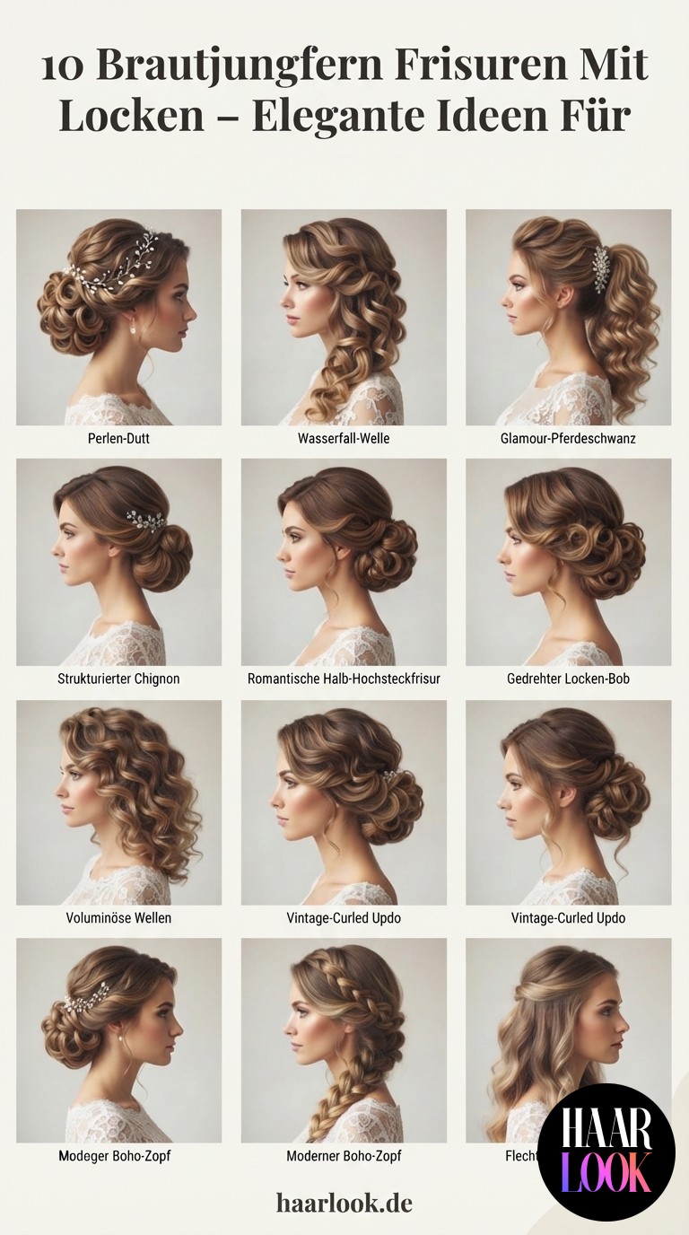 10 Brautjungfern Frisuren Mit Locken – Elegante Ideen Für