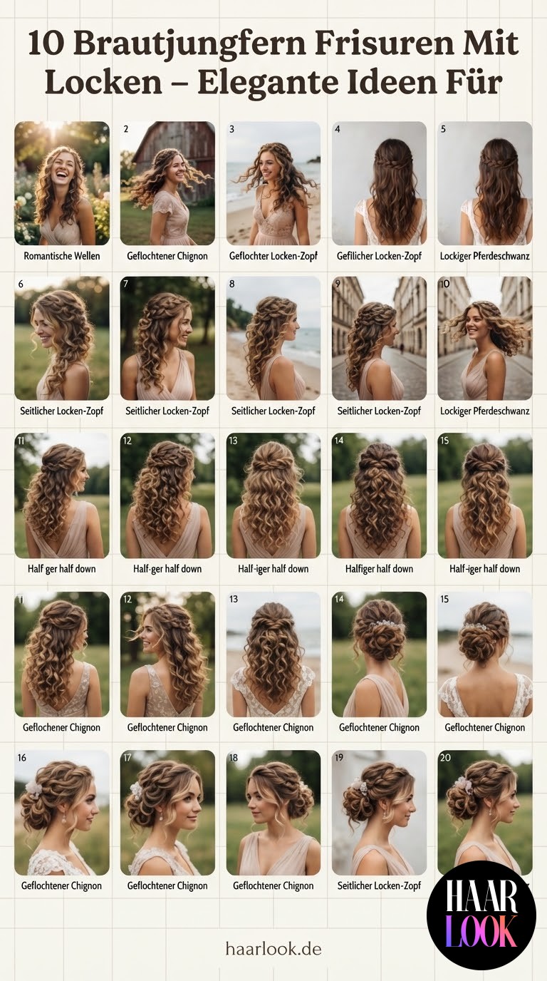 10 Brautjungfern Frisuren Mit Locken – Elegante Ideen Für