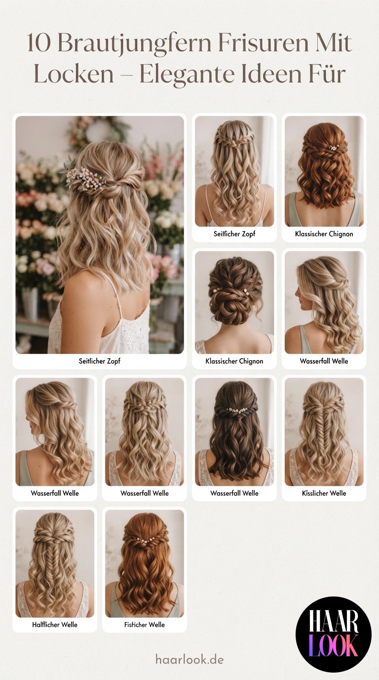 10 Brautjungfern Frisuren Mit Locken – Elegante Ideen Für