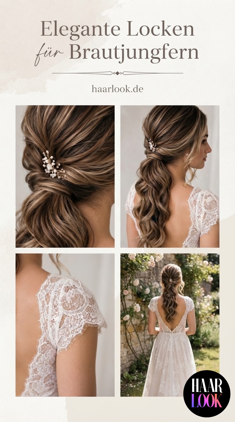 Elegante Locken für Brautjungfern