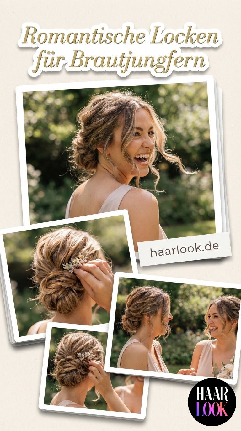 Romantische Locken für Brautjungfern