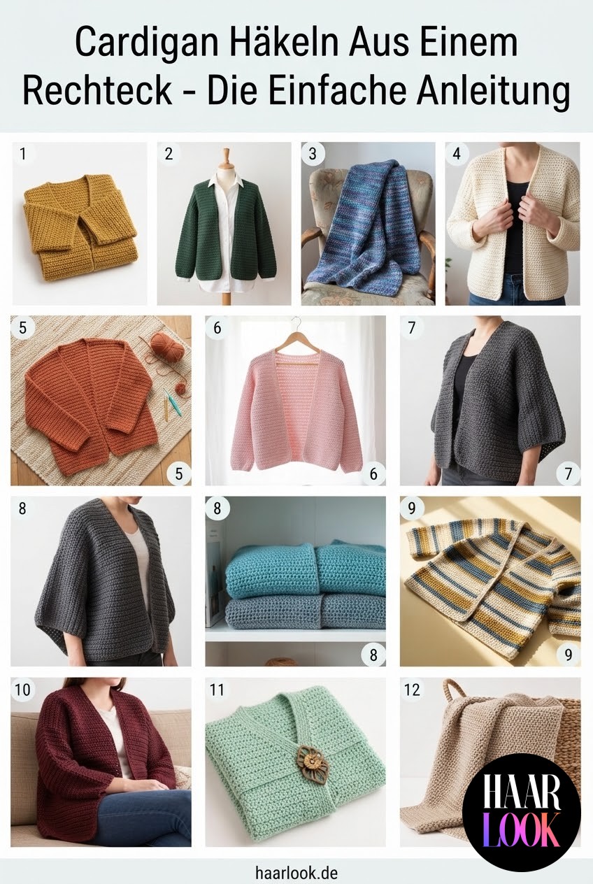 Cardigan Häkeln Aus Einem Rechteck - Die Einfache Anleitung