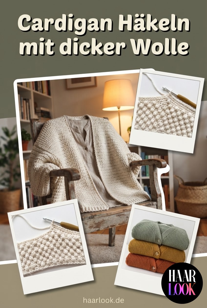 Cardigan Häkeln mit dicker Wolle