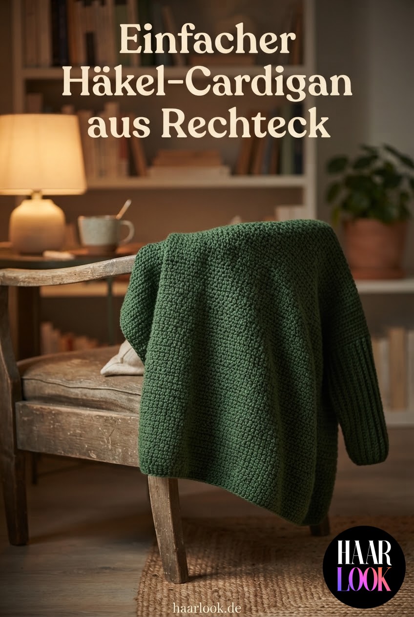 Einfacher Häkel-Cardigan aus Rechteck