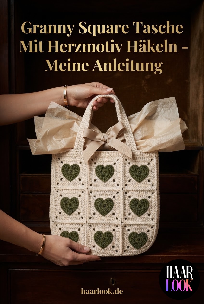 Granny Square Tasche Mit Herzmotiv Häkeln - Meine Anleitung