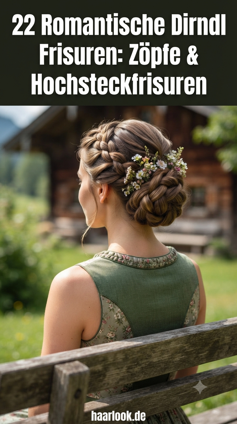 22 Romantische Dirndl Frisuren: Zöpfe & Hochsteckfrisuren