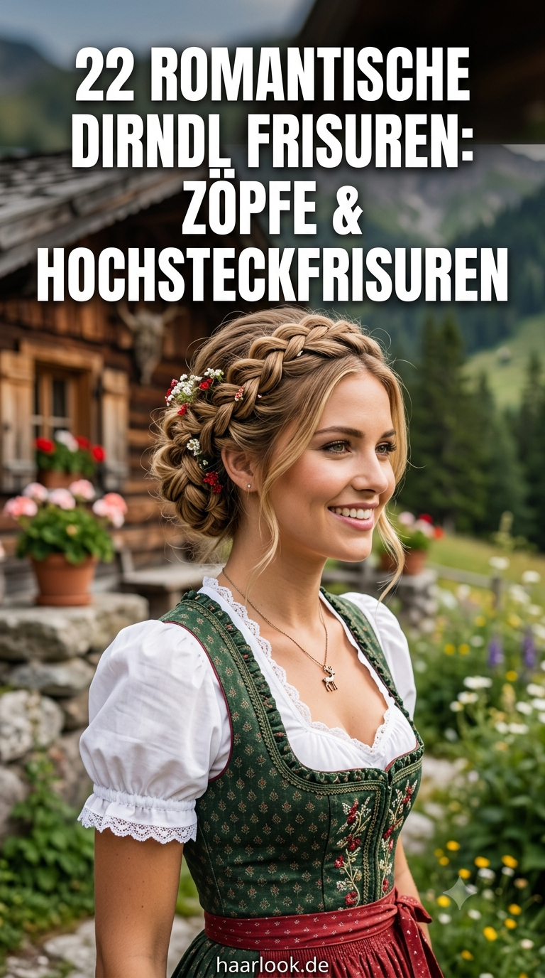 22 Romantische Dirndl Frisuren: Zöpfe & Hochsteckfrisuren