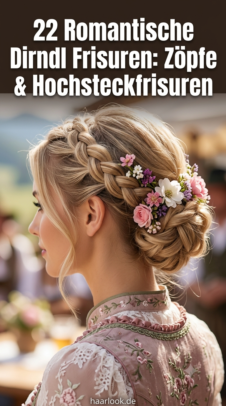 22 Romantische Dirndl Frisuren: Zöpfe & Hochsteckfrisuren