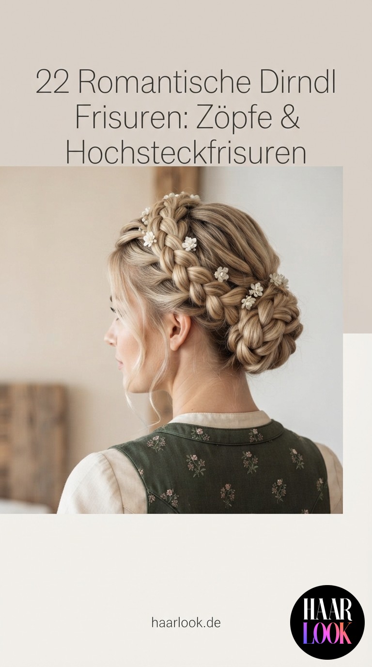22 Romantische Dirndl Frisuren: Zöpfe & Hochsteckfrisuren
