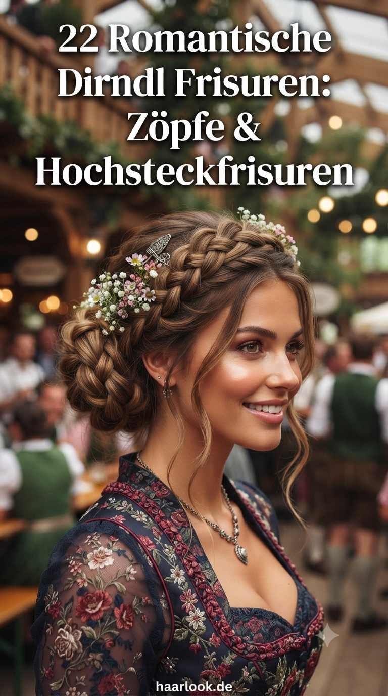 22 Romantische Dirndl Frisuren: Zöpfe & Hochsteckfrisuren