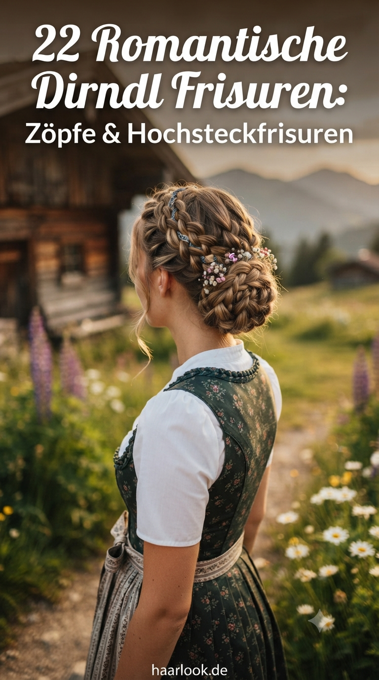 22 Romantische Dirndl Frisuren: Zöpfe & Hochsteckfrisuren