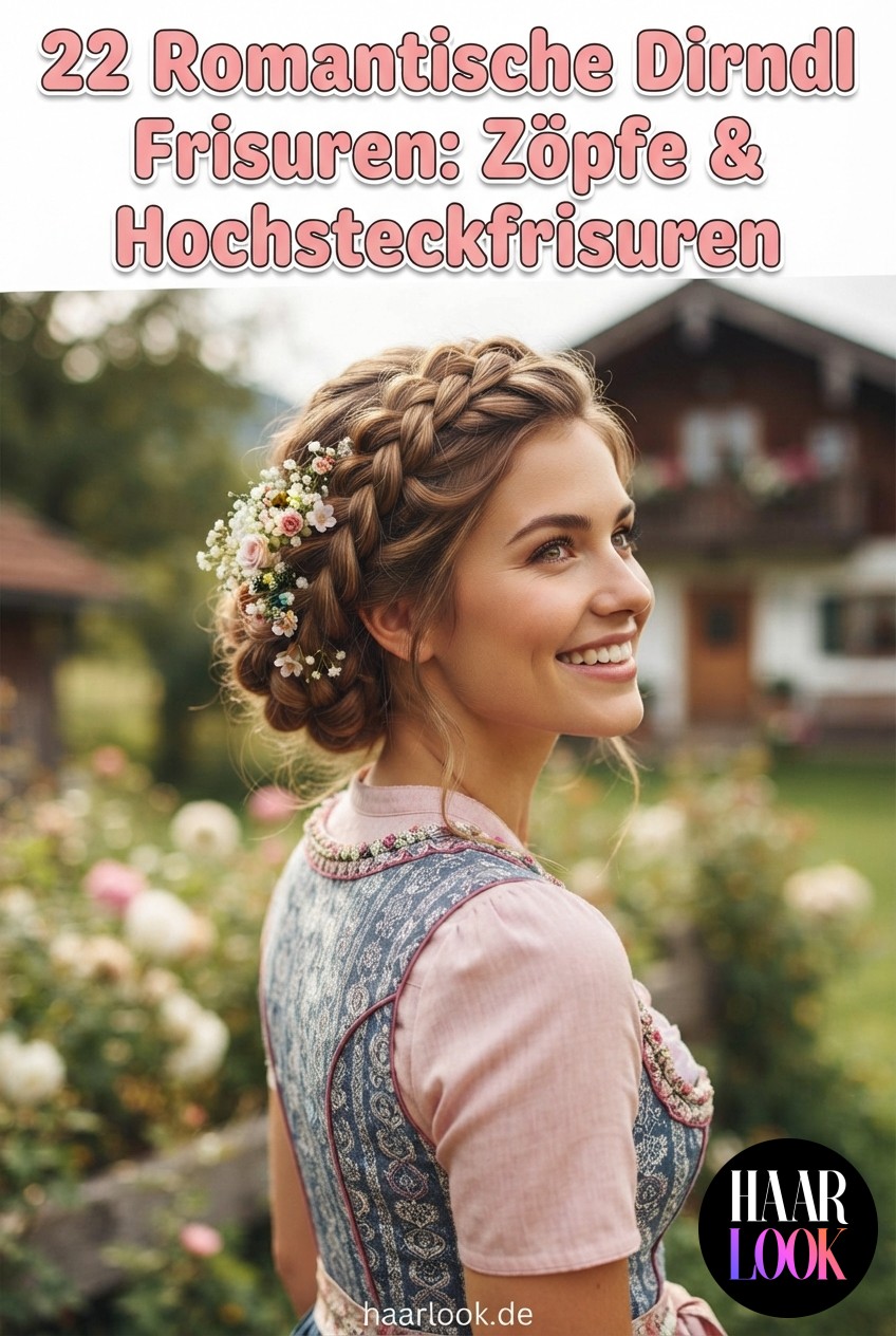 22 Romantische Dirndl Frisuren: Zöpfe & Hochsteckfrisuren