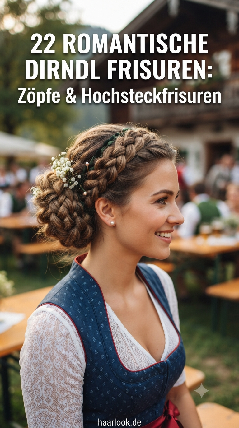22 Romantische Dirndl Frisuren: Zöpfe & Hochsteckfrisuren
