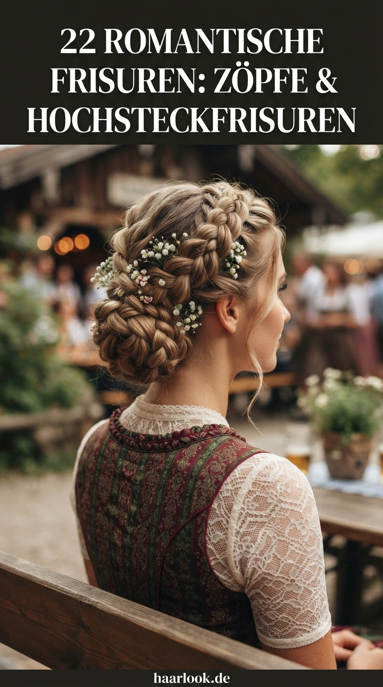 22 Romantische Dirndl Frisuren: Zöpfe & Hochsteckfrisuren