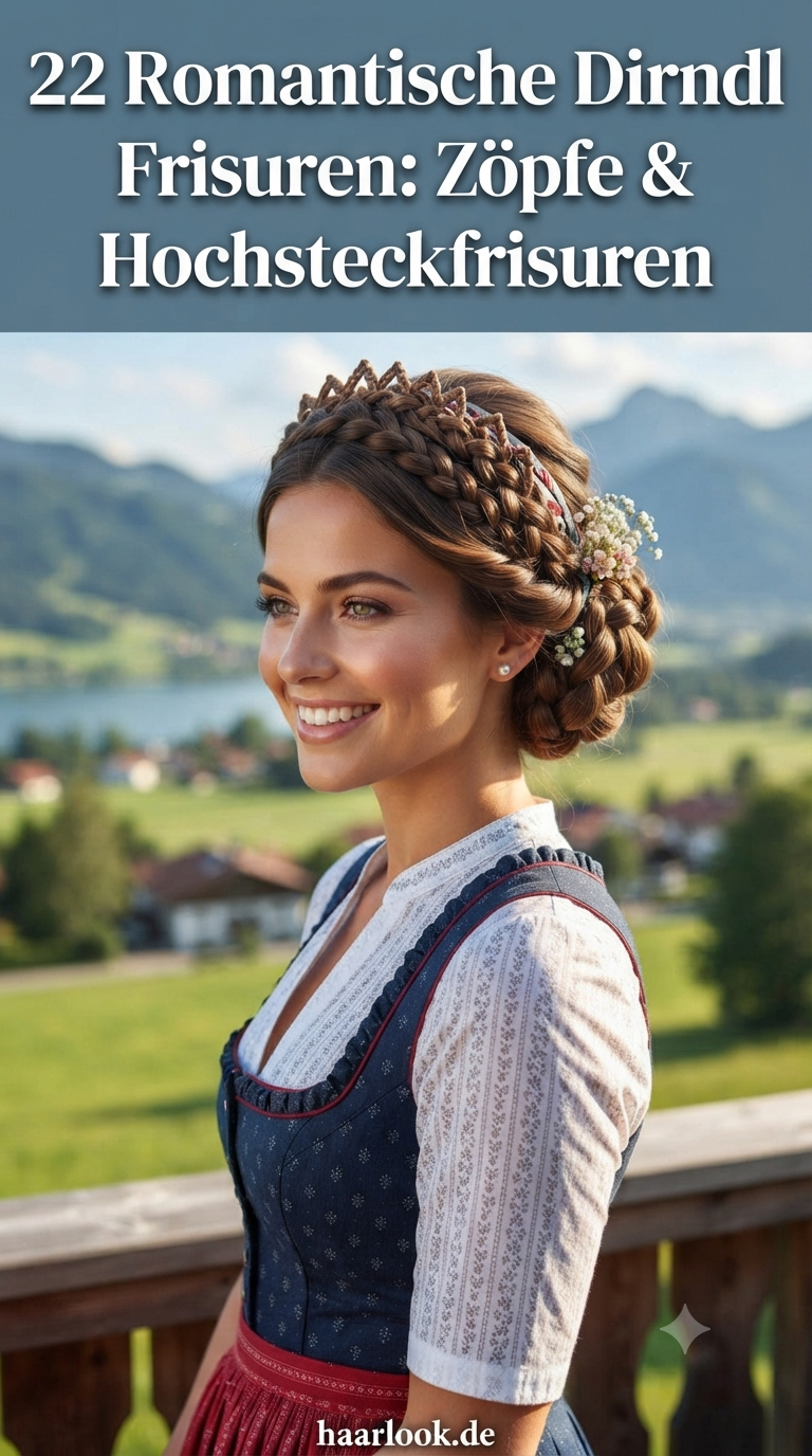 22 Romantische Dirndl Frisuren: Zöpfe & Hochsteckfrisuren