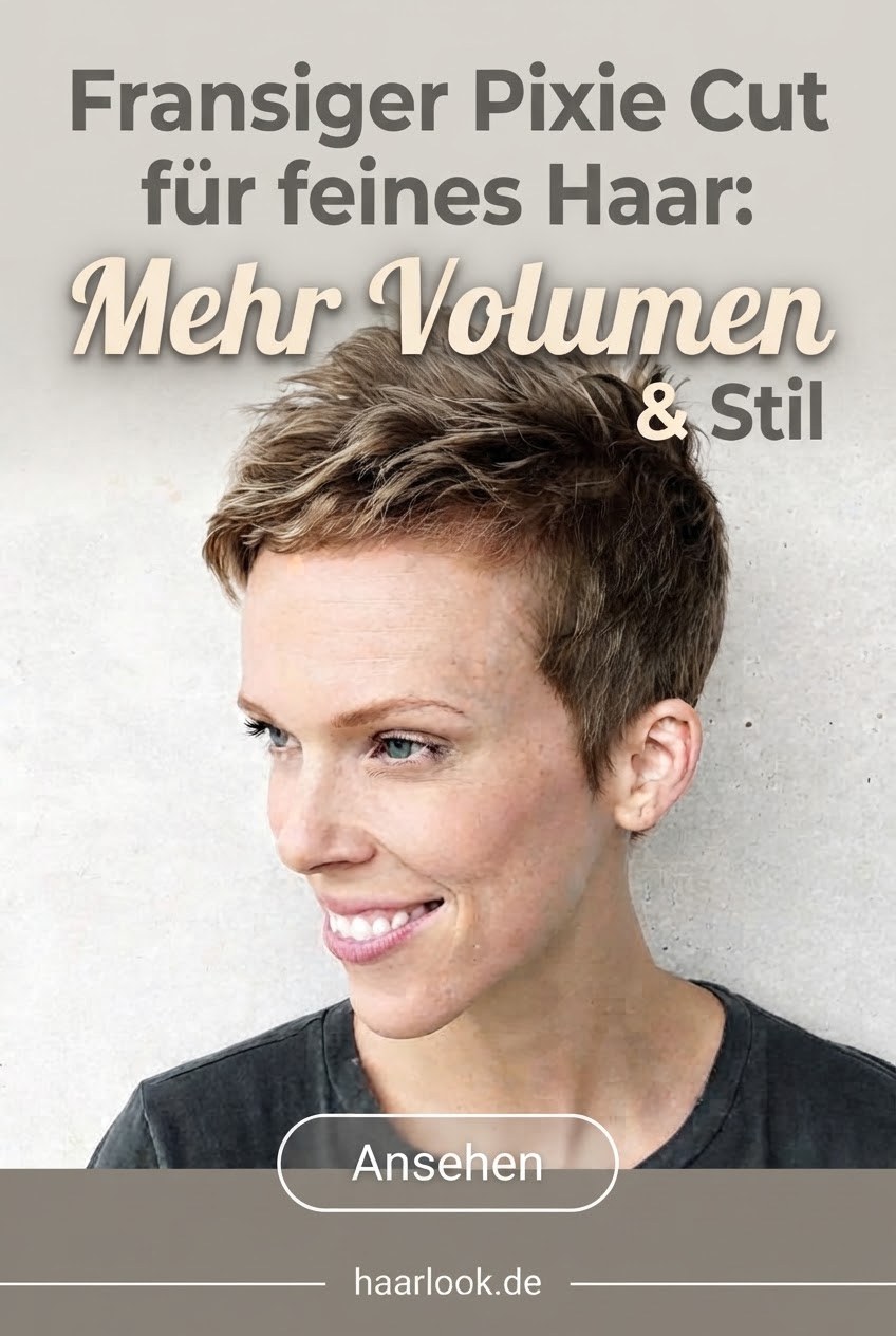 Fransiger Pixie Cut für feines Haar: Mehr Volumen