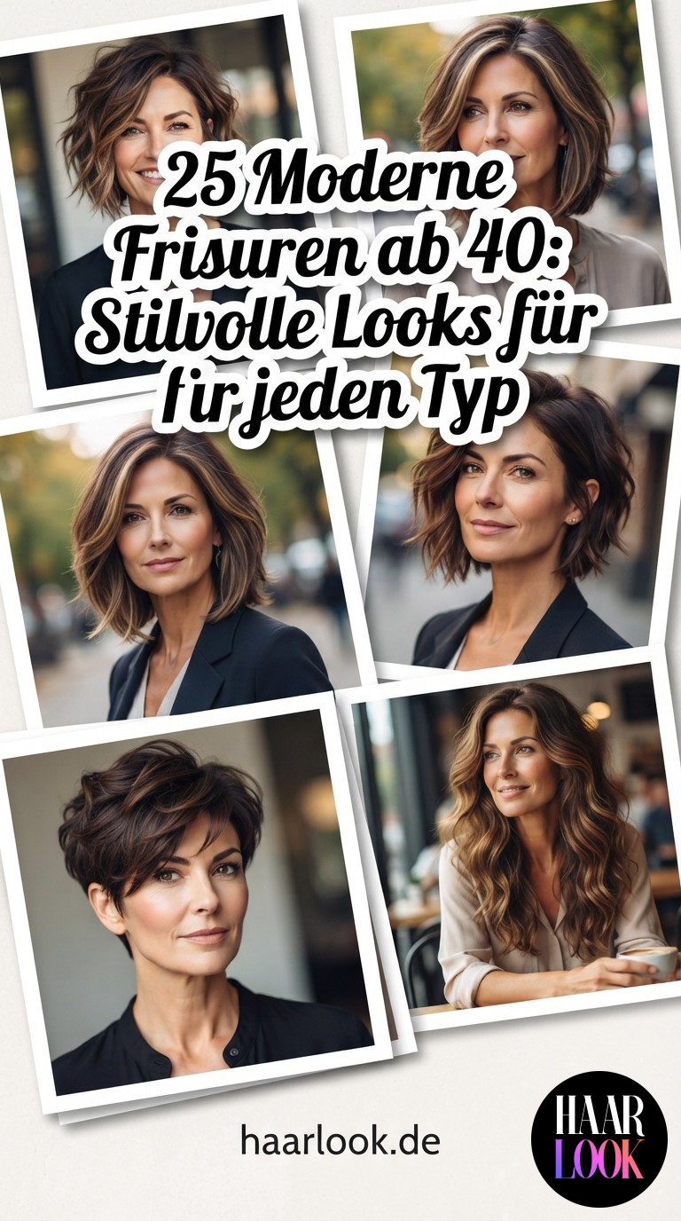 25 Moderne Frisuren ab 40: Stilvolle Looks für jeden Typ
