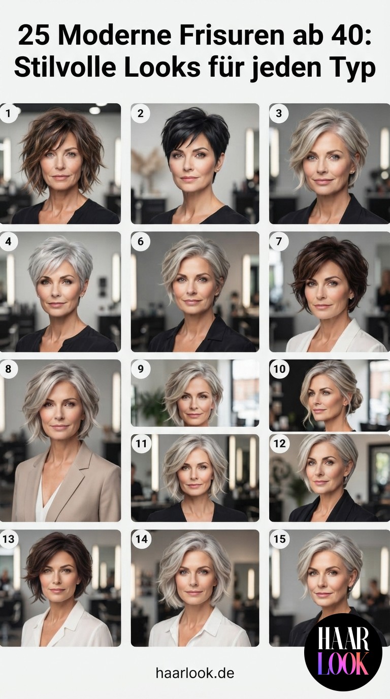 25 Moderne Frisuren ab 40: Stilvolle Looks für jeden Typ