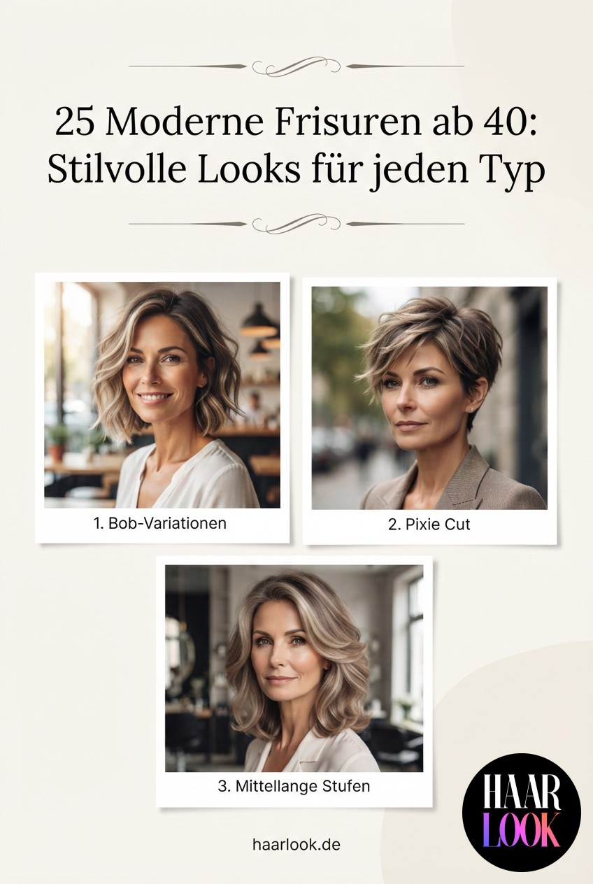 25 Moderne Frisuren ab 40: Stilvolle Looks für jeden Typ