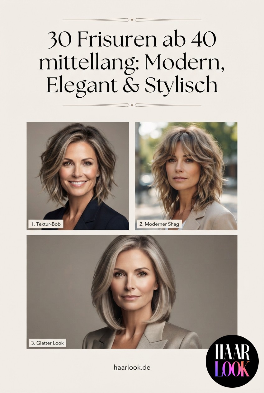 30 Frisuren ab 40 mittellang: Modern, Elegant & Stylisch