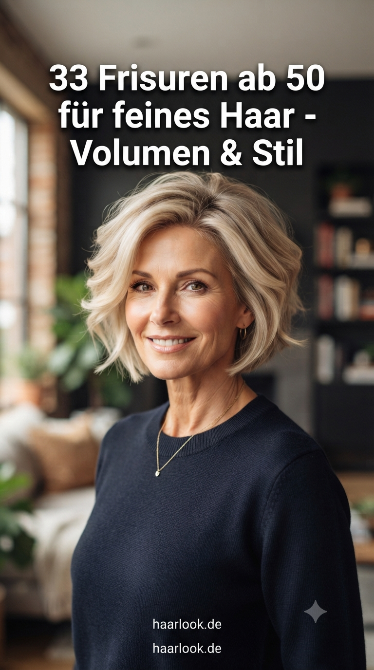 33 Frisuren ab 50 für feines Haar - Volumen & Stil