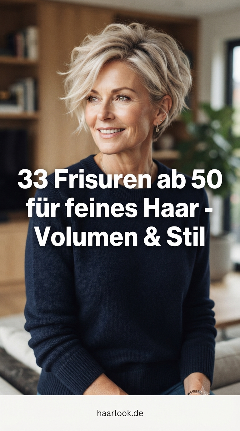 33 Frisuren ab 50 für feines Haar - Volumen & Stil