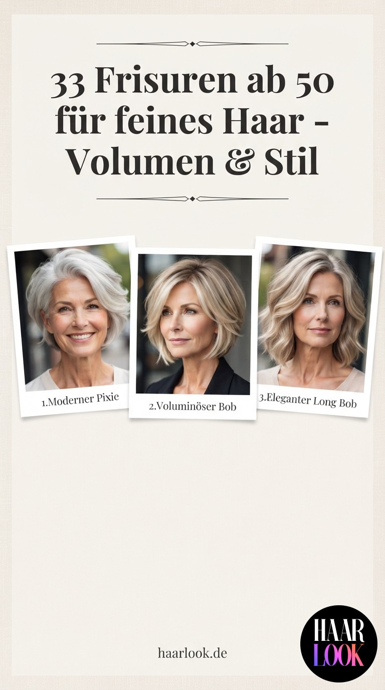 33 Frisuren ab 50 für feines Haar - Volumen & Stil