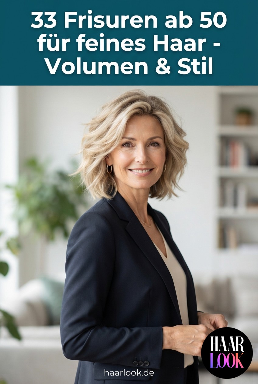 33 Frisuren ab 50 für feines Haar - Volumen & Stil