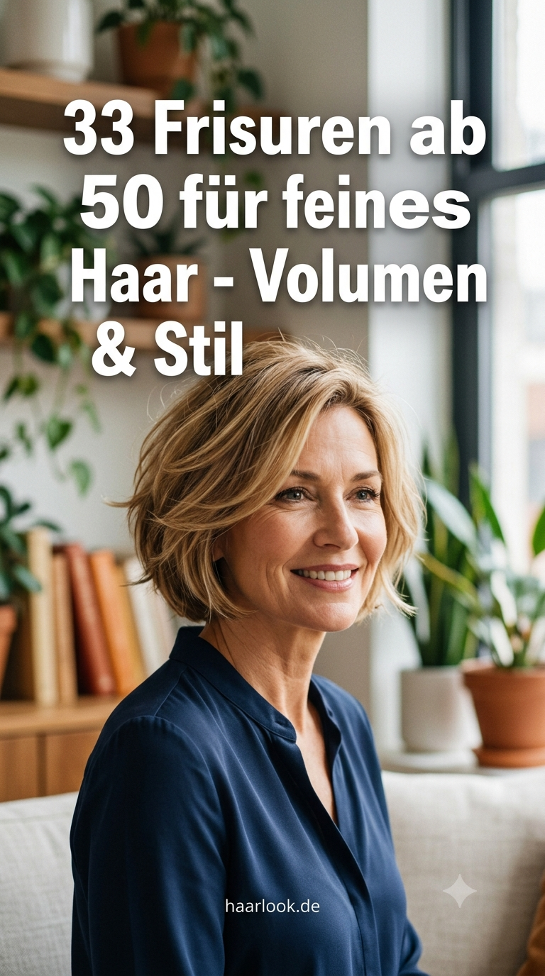 33 Frisuren ab 50 für feines Haar - Volumen & Stil
