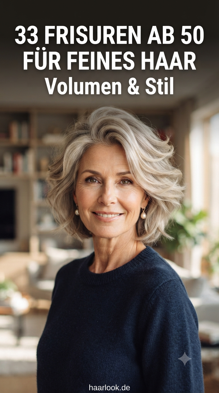 33 Frisuren ab 50 für feines Haar - Volumen & Stil