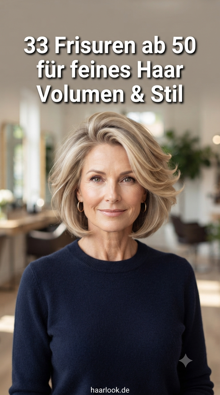 33 Frisuren ab 50 für feines Haar - Volumen & Stil