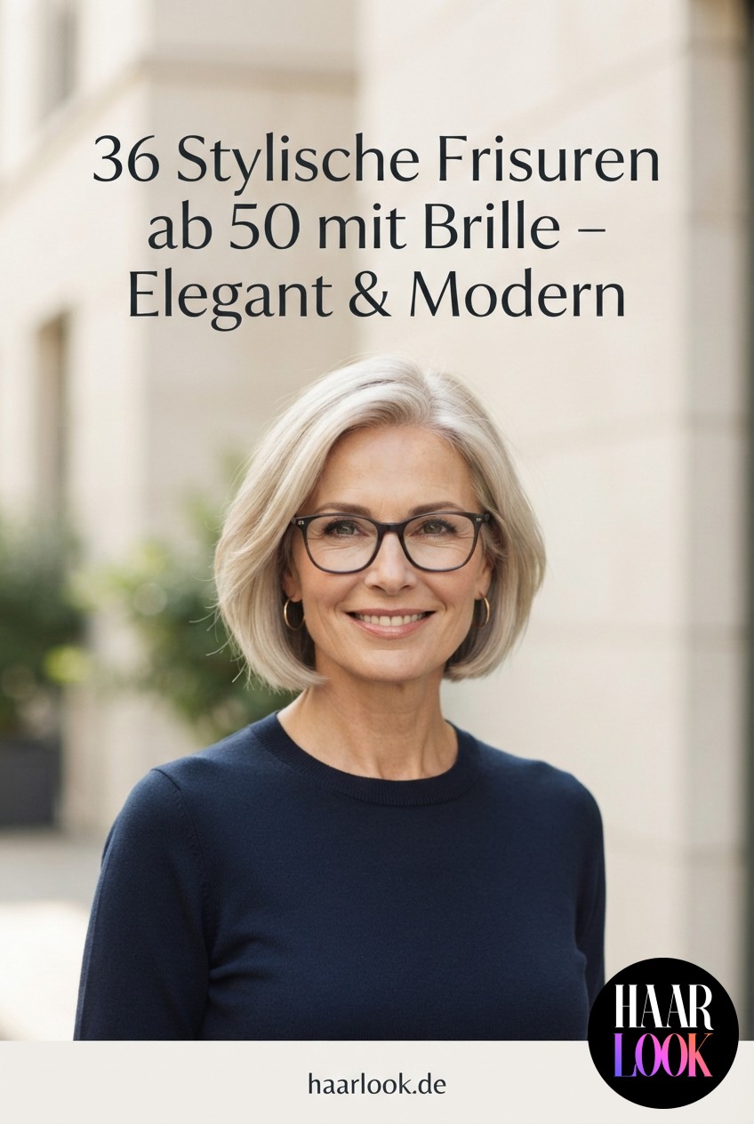36 Stylische Frisuren ab 50 mit Brille - Elegant & Modern