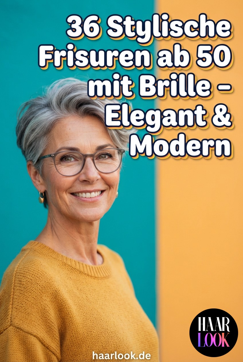 36 Stylische Frisuren ab 50 mit Brille - Elegant & Modern