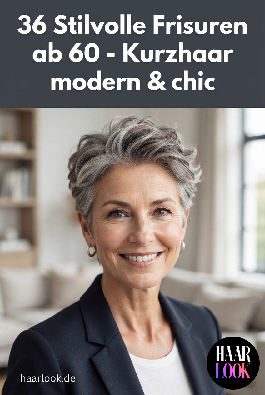 36 Stilvolle Frisuren ab 60 - Kurzhaar modern & chic