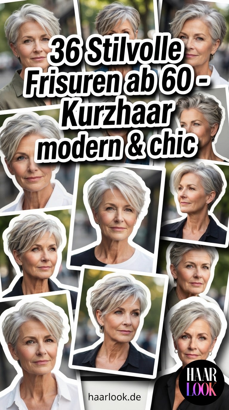 36 Stilvolle Frisuren ab 60 - Kurzhaar modern & chic