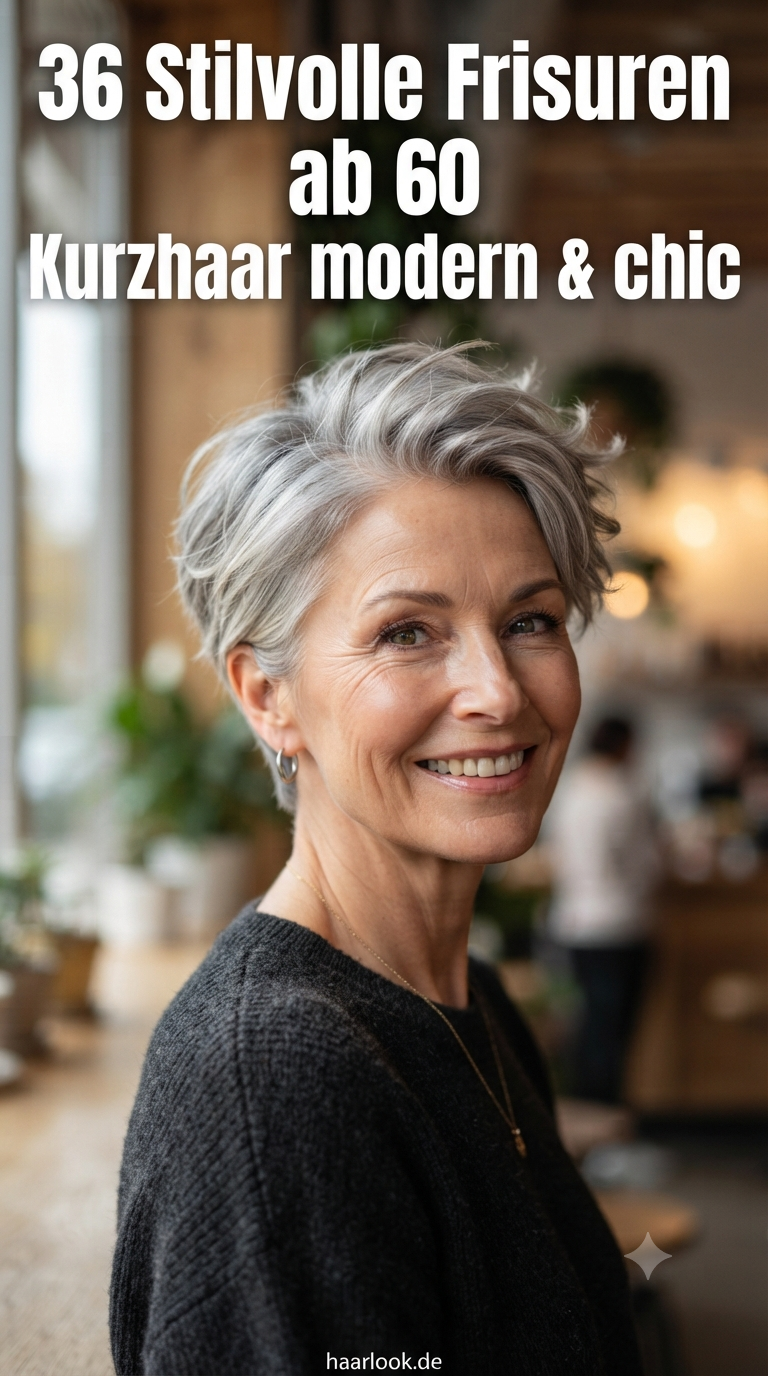 36 Stilvolle Frisuren ab 60 - Kurzhaar modern & chic