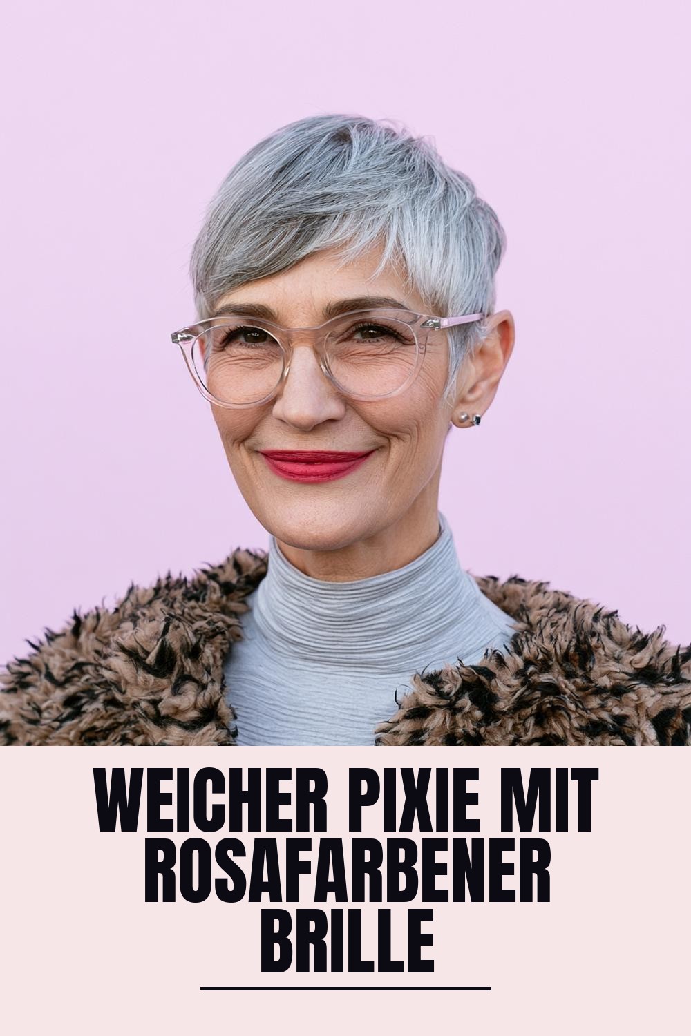 Weicher Pixie mit rosafarbener Brille
