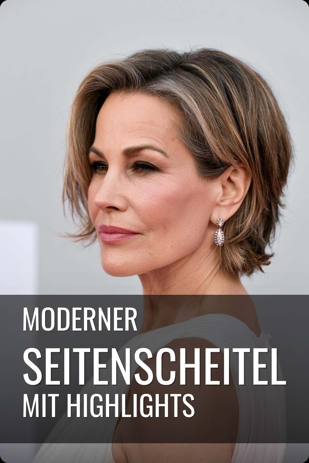 Moderner Seitenscheitel mit Highlights
