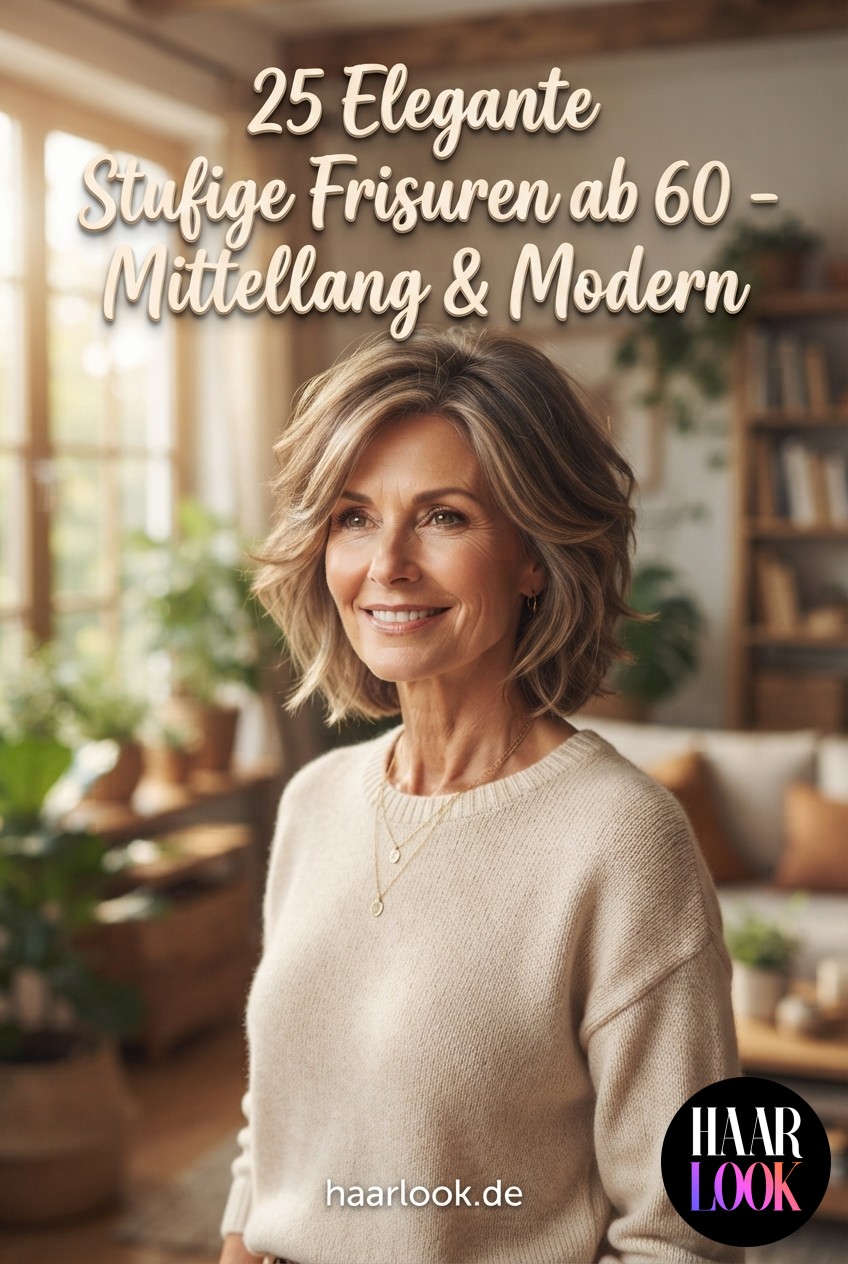 25 Elegante Stufige Frisuren ab 60 - Mittellang & Modern