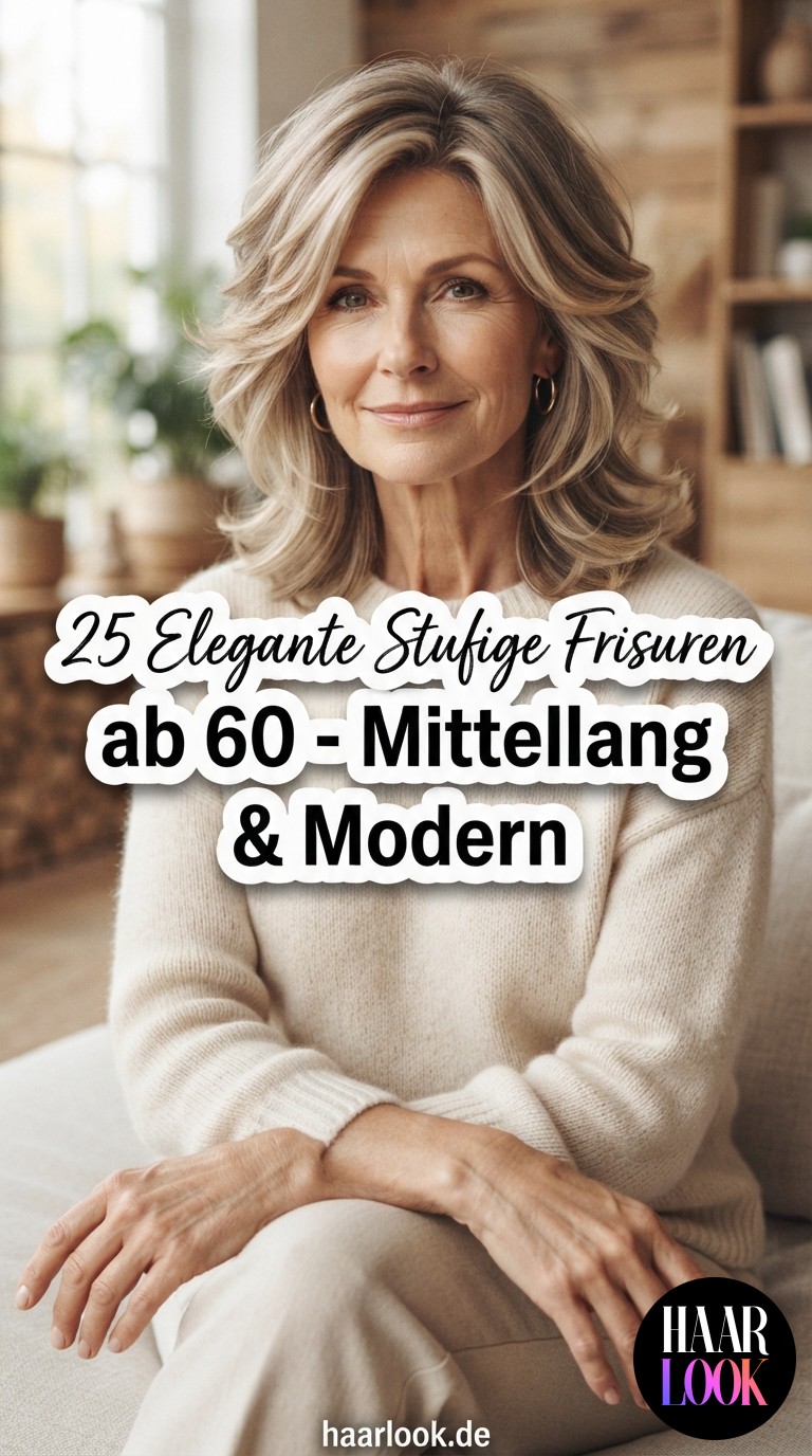 25 Elegante Stufige Frisuren ab 60 - Mittellang & Modern