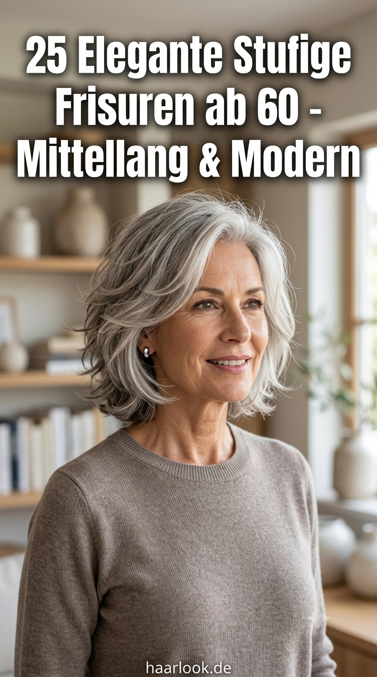 25 Elegante Stufige Frisuren ab 60 - Mittellang & Modern