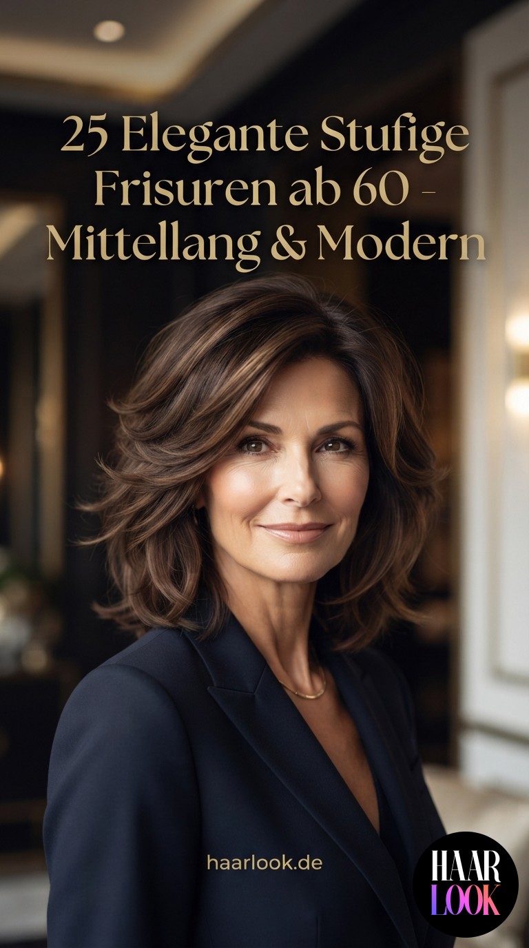 25 Elegante Stufige Frisuren ab 60 - Mittellang & Modern
