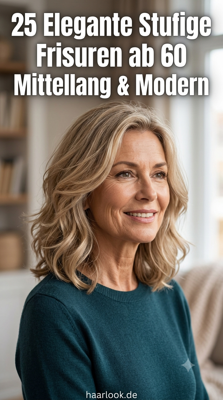 25 Elegante Stufige Frisuren ab 60 - Mittellang & Modern