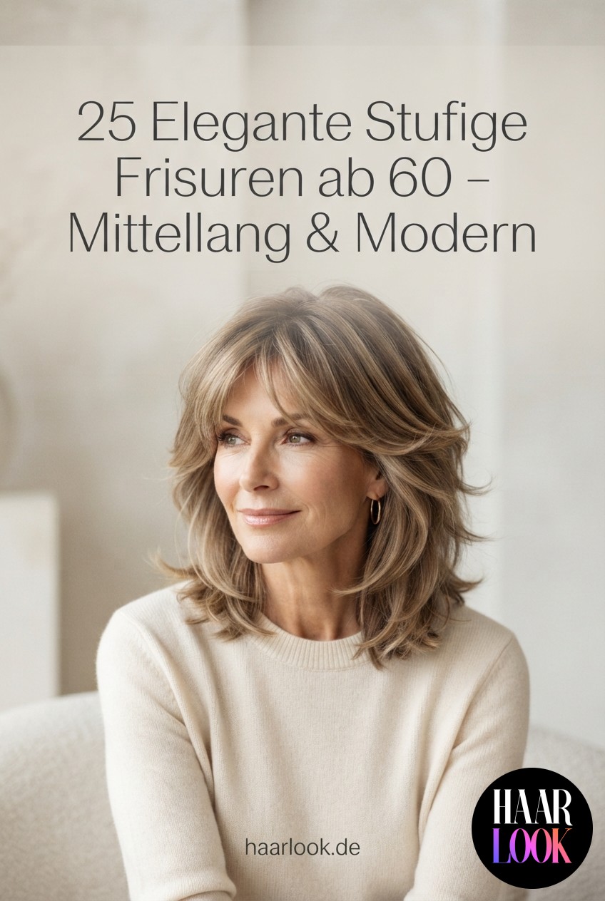 25 Elegante Stufige Frisuren ab 60 - Mittellang & Modern