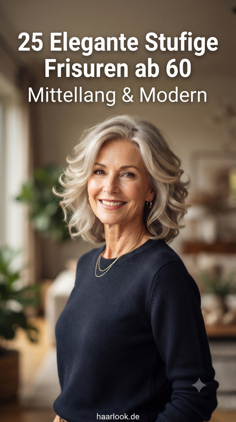 25 Elegante Stufige Frisuren ab 60 - Mittellang & Modern