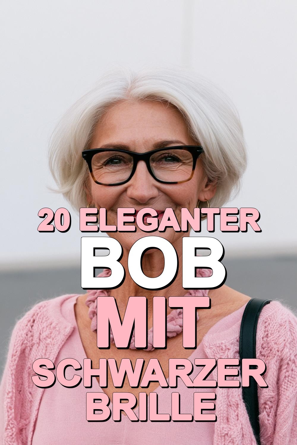 Eleganter Bob mit schwarzer Brille